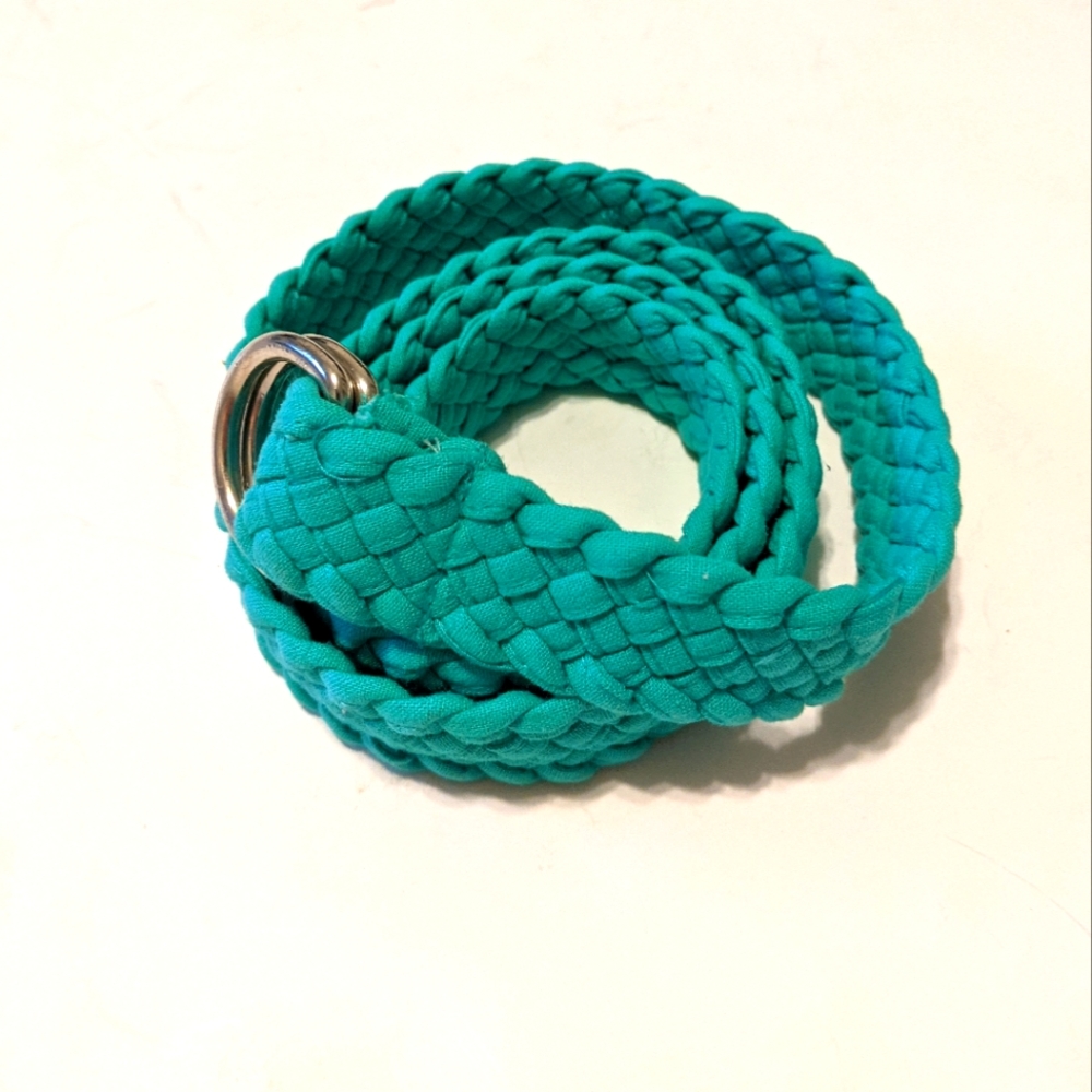 American Eagle Rope Tie Teal Waist Belt size Small